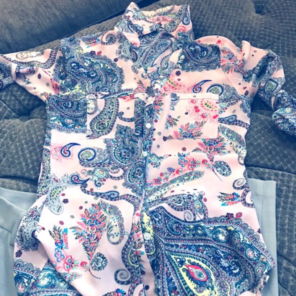 Express Portofino Dress Blouse Top Small